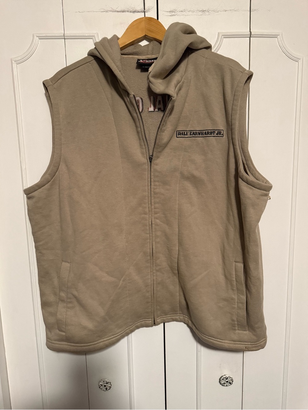 Chase Authentics Khaki Hooded Fleece Vest